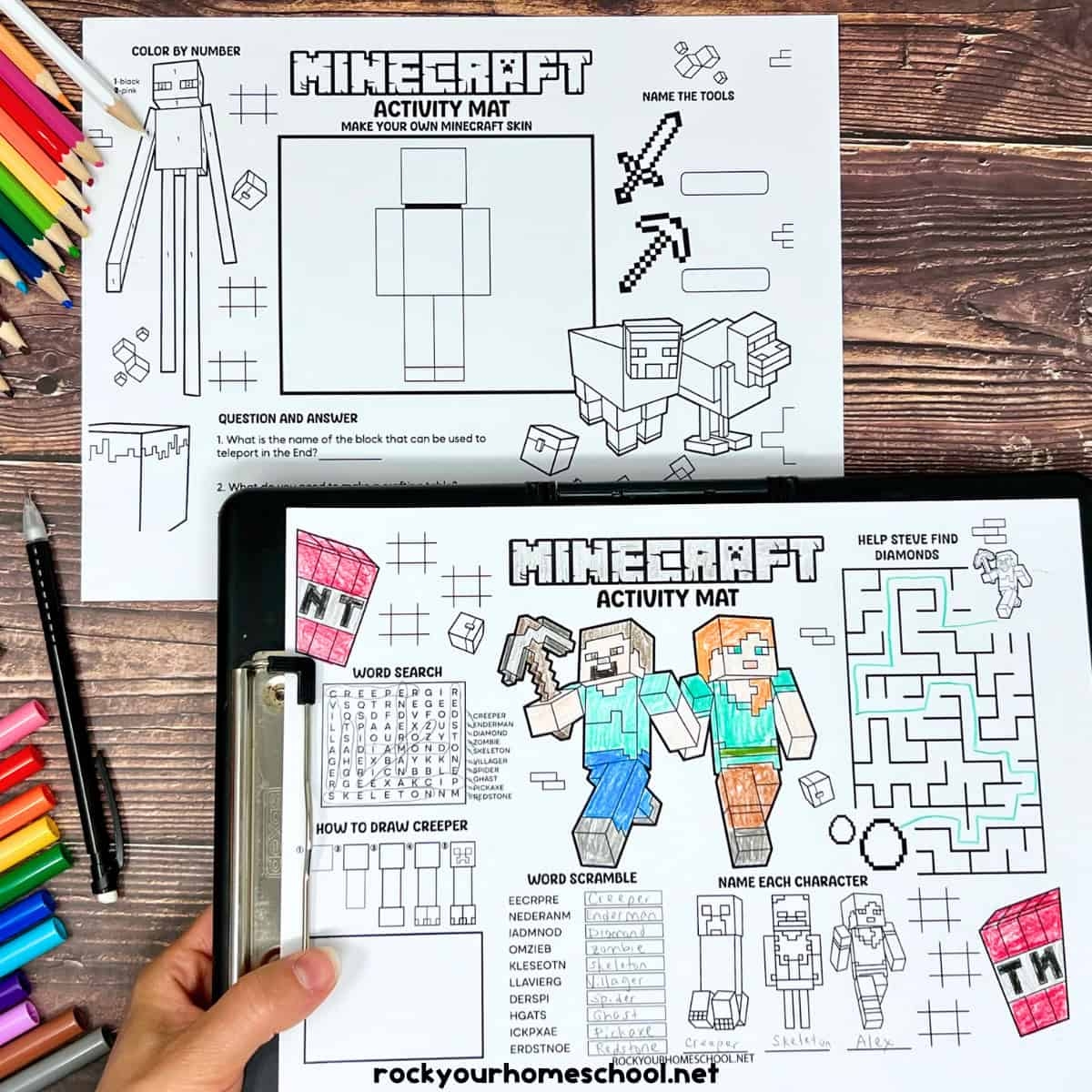 Minecraft Activity Sheets Easy Ways To Have A Blast Free Rock Your Homeschool