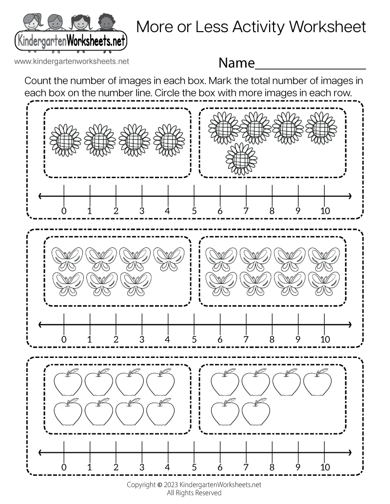 How Many Kindergarten Worksheet Free