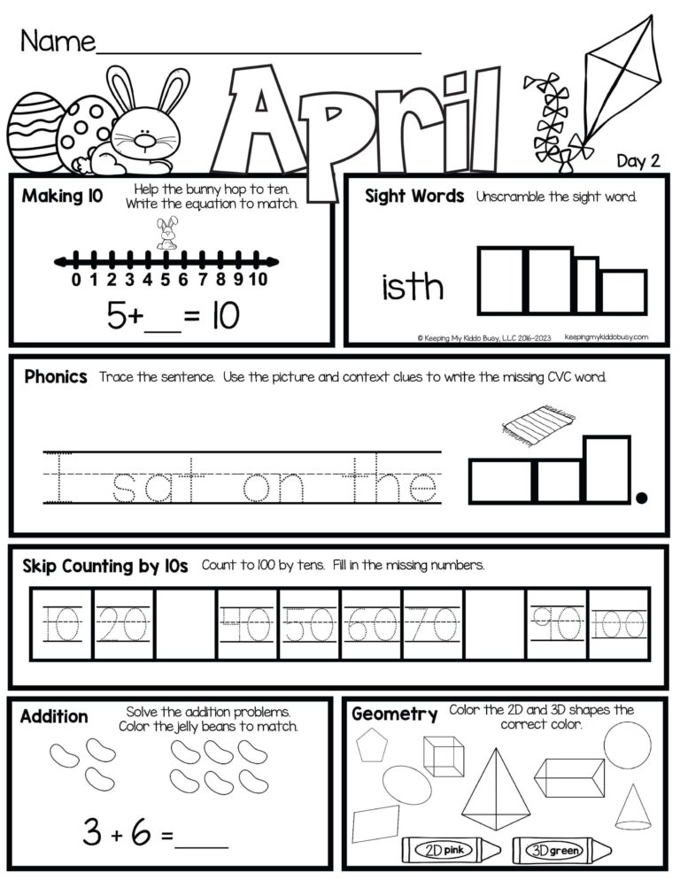 Morning Seat Work Keeping My Kiddo Busy