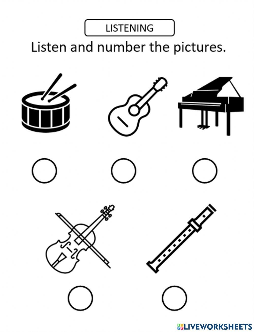 Musical Instruments Online Exercise For Kindergarten Live Musical Instruments Online Exercise For Kindergarten Live