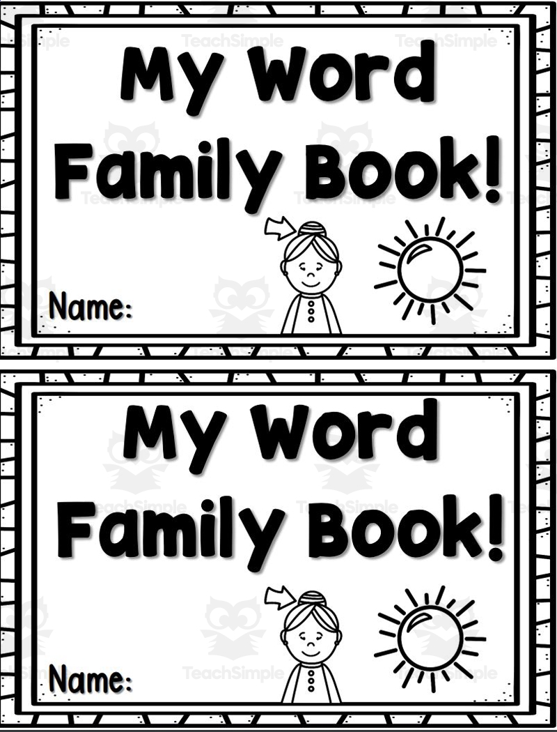 My Word Family Book By Teach Simple
