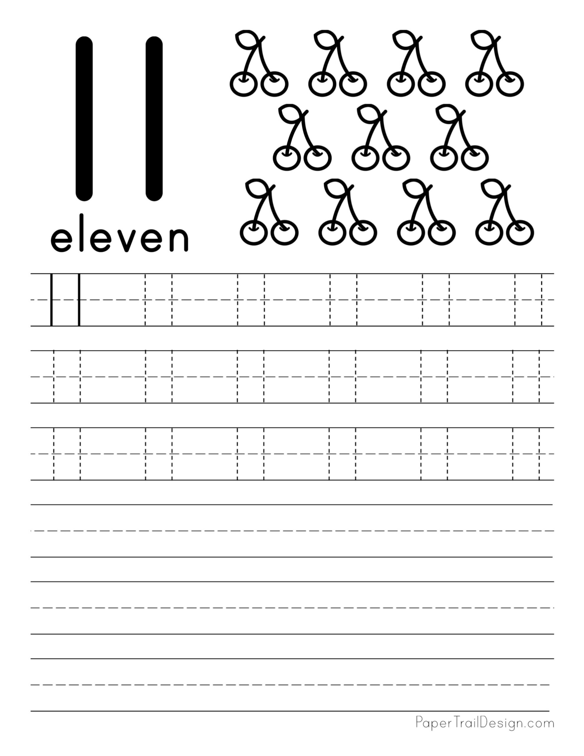 Number 11 Worksheet Kindergarten Worksheets Library