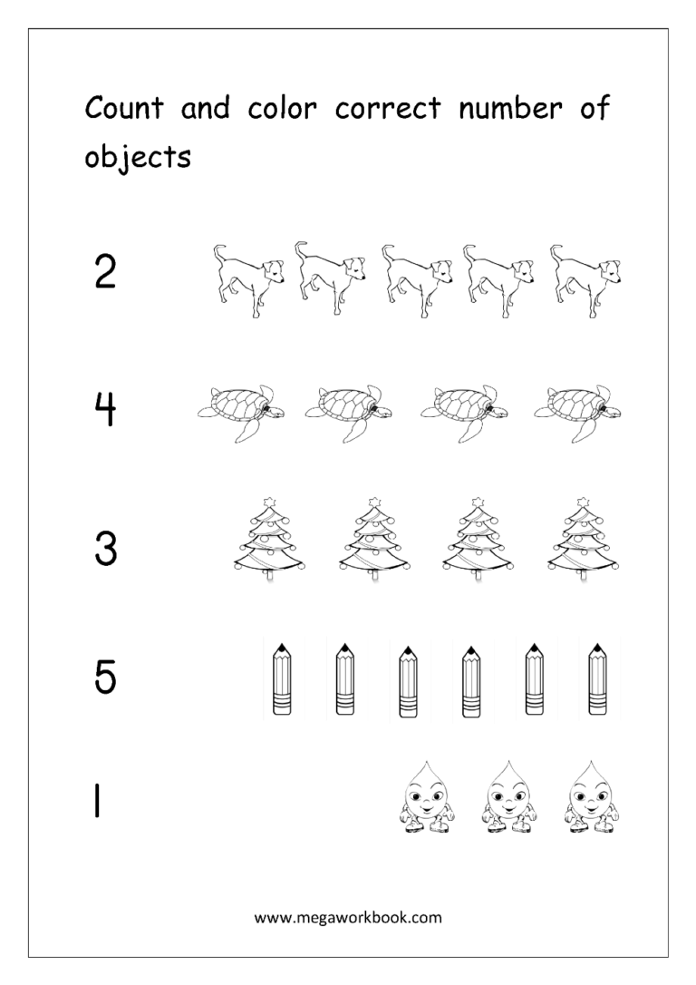Number Counting Worksheets Math Counting Worksheets Free Counting Worksheets For Kindergarten And Preschool MegaWorkbook