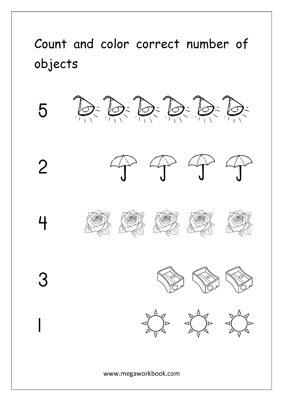 Number Counting Worksheets Math Counting Worksheets Free 