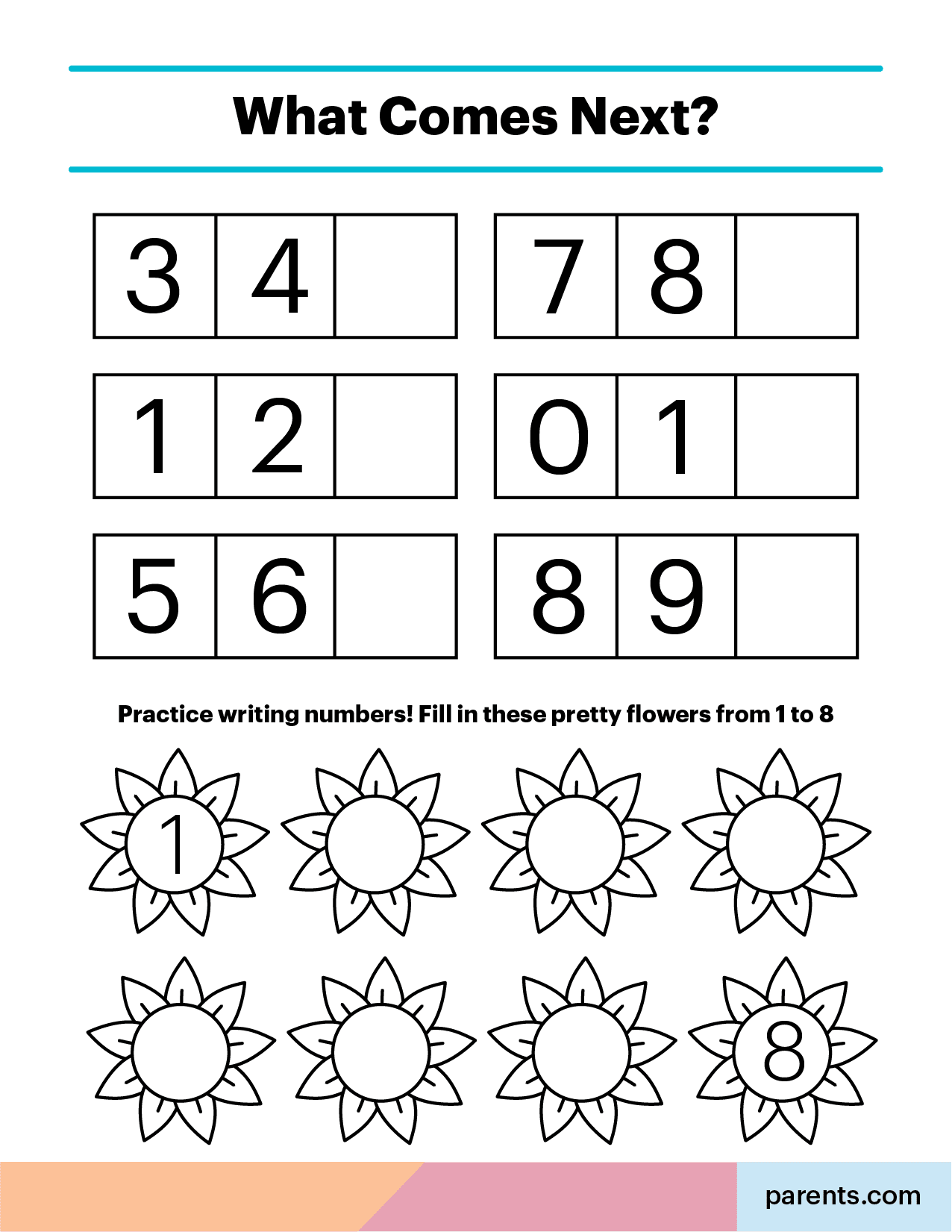 Number Fun 1 10 Kindergarten Math Worksheets By Happy Kids Worksheets Library