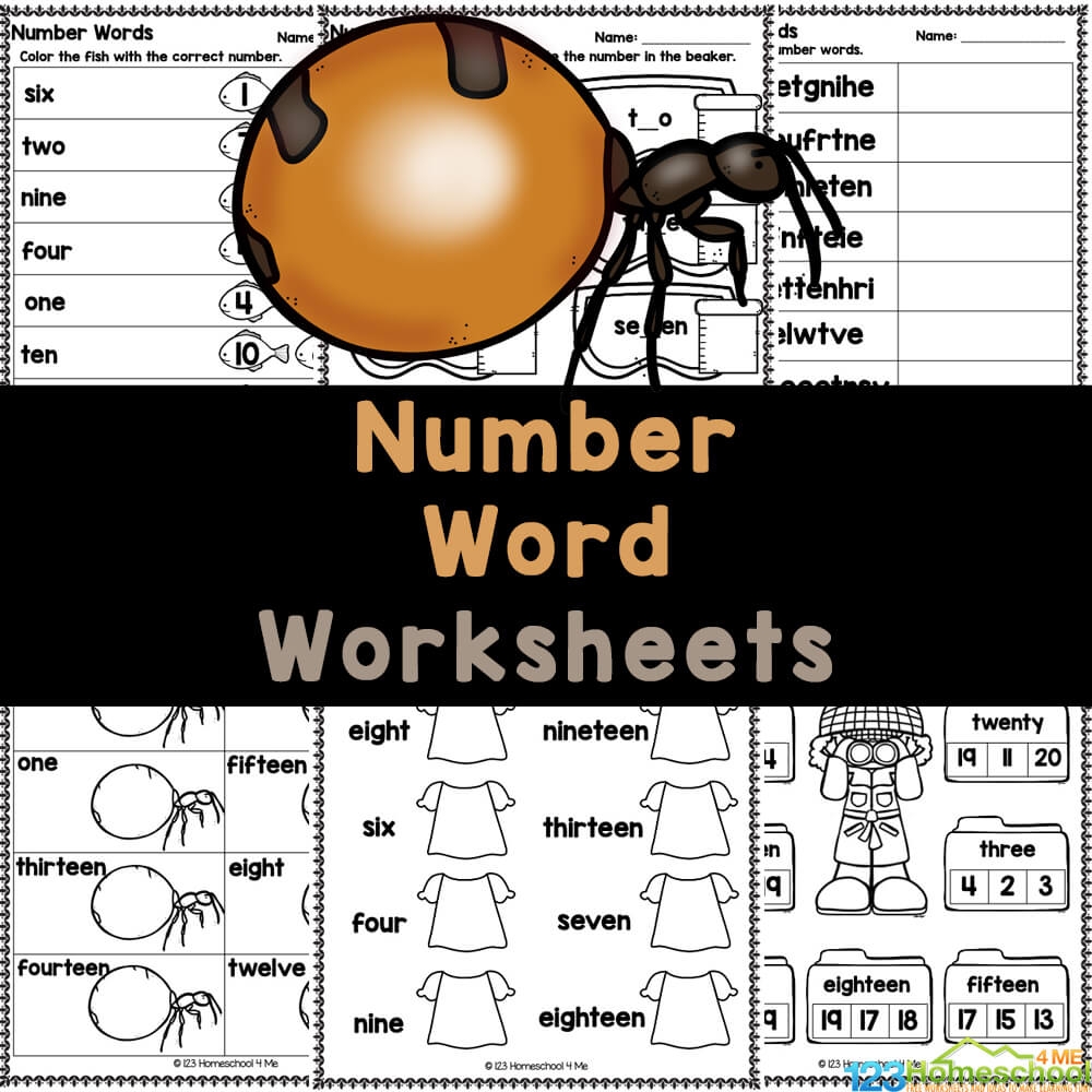 Number Name Worksheets Learning To Write 1 To 20 In Words