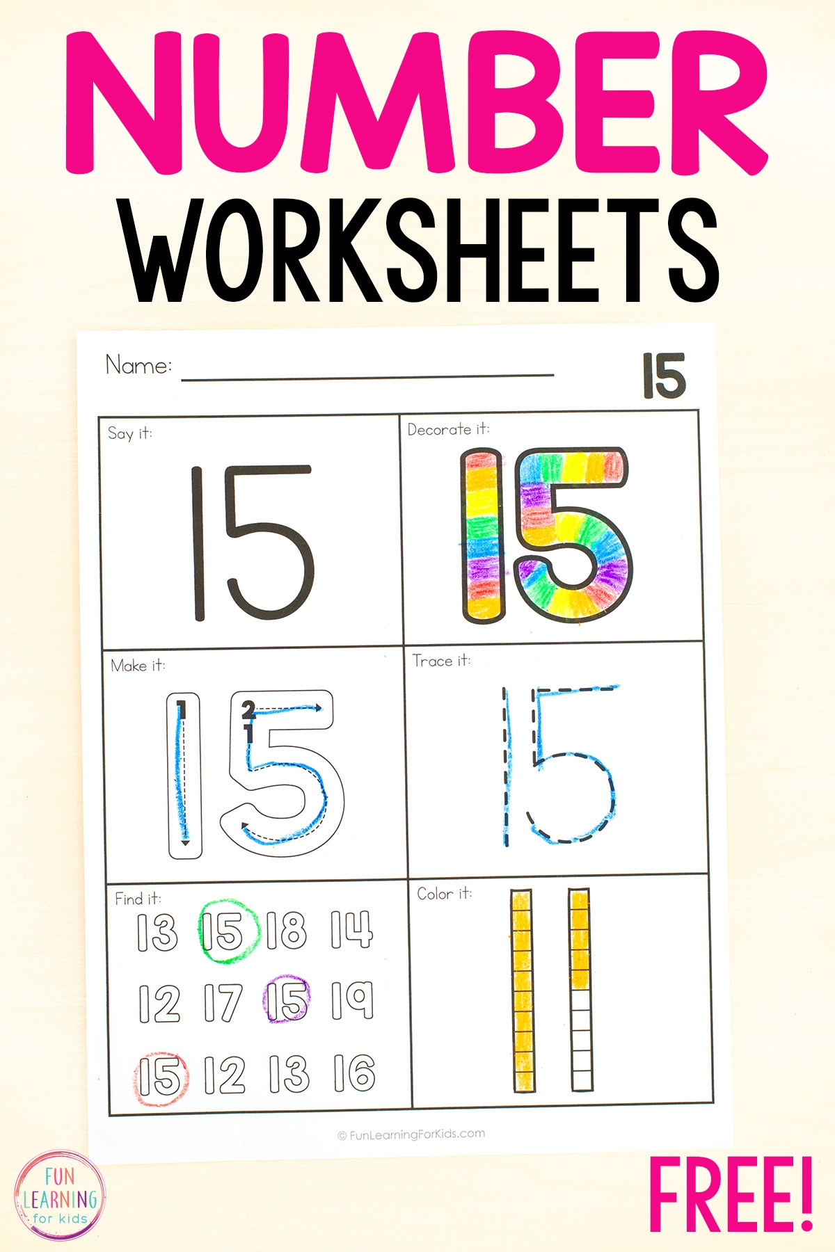 Kindergarten Number Sense Worksheets Printable