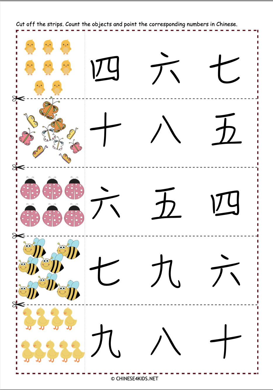 Numbers 1 10 In Chinese Workbook For Kids