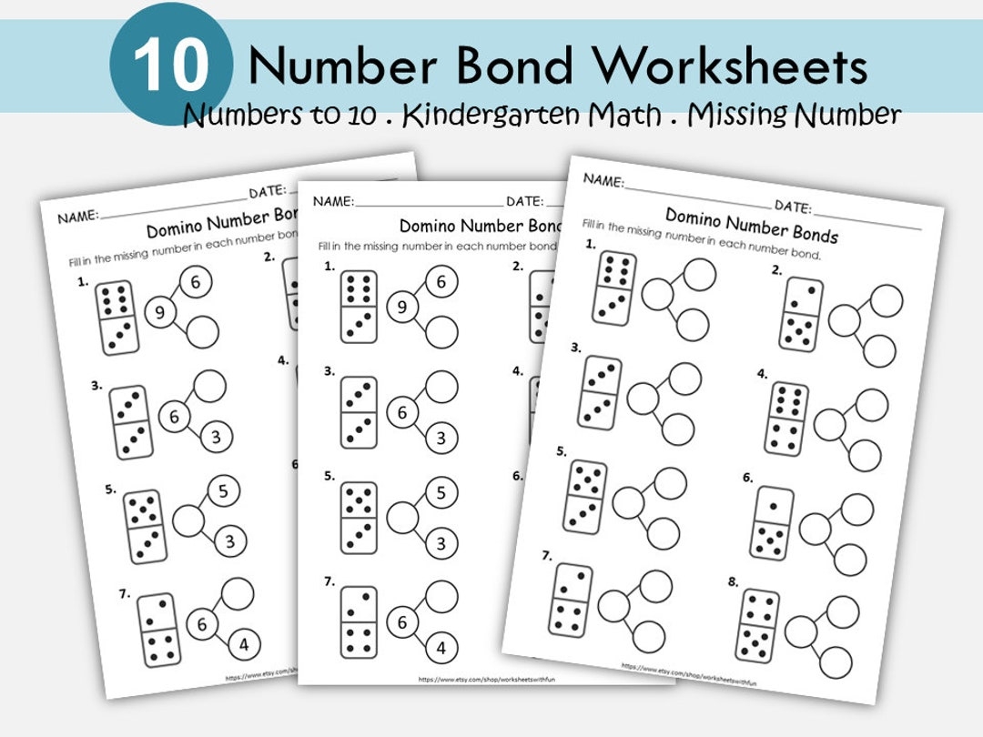 Numbers 1 10 Worksheets Number Bonds Printable Domino Number 