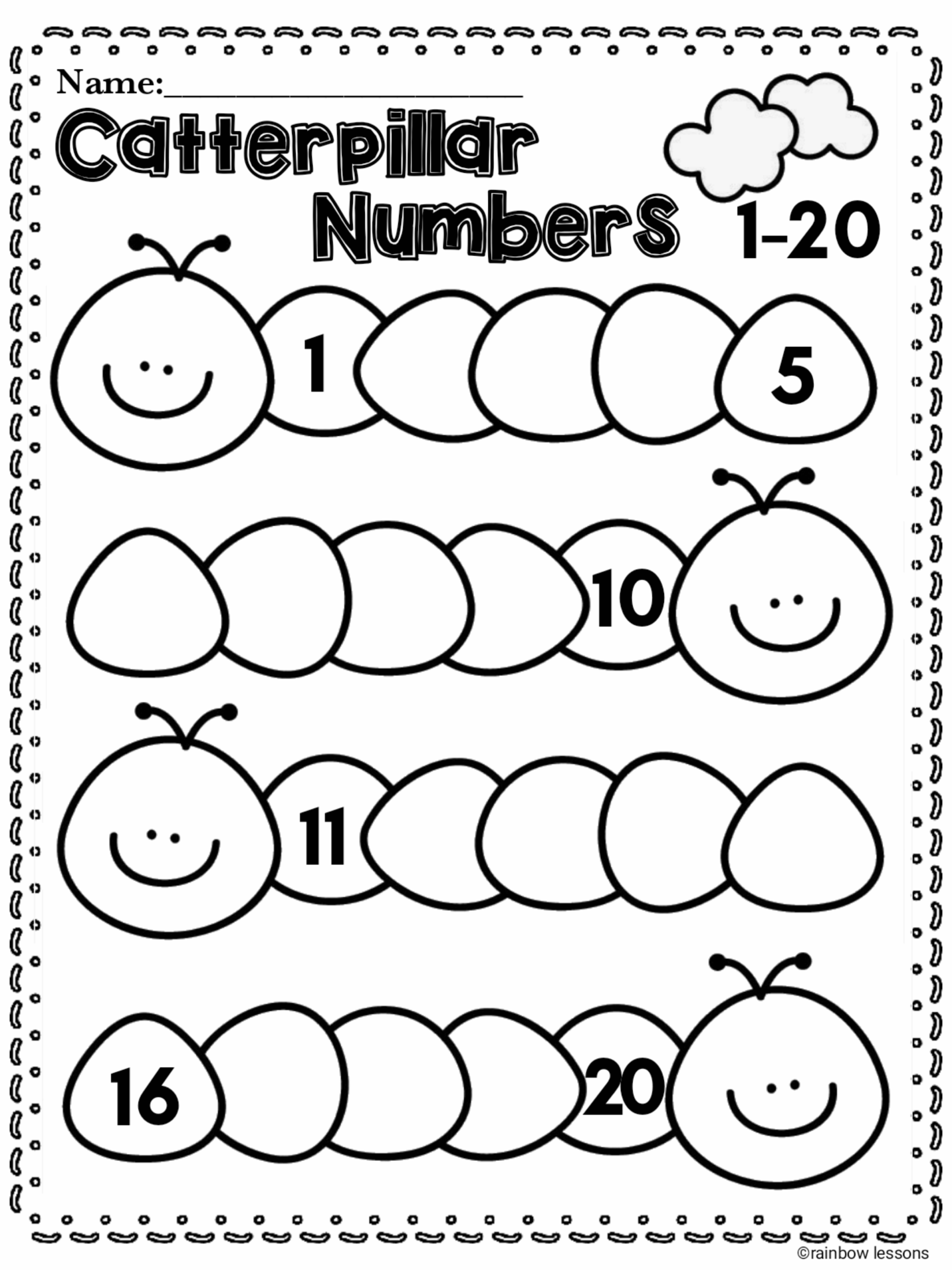Numbers 1 20 Worksheets Spring Math Worksheets Made By Teachers