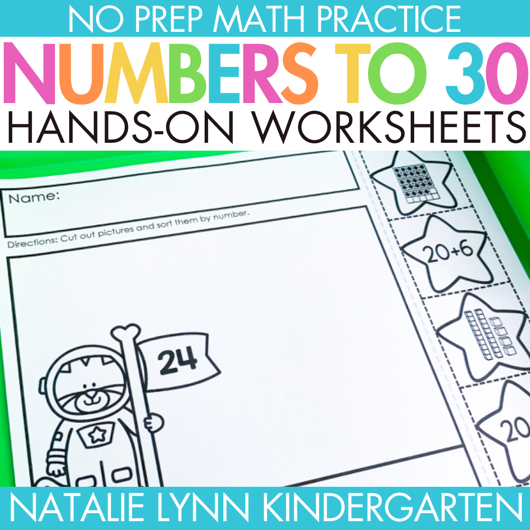 Numbers To 30 Kindergarten Math Worksheets Activities For Numbers 21 30
