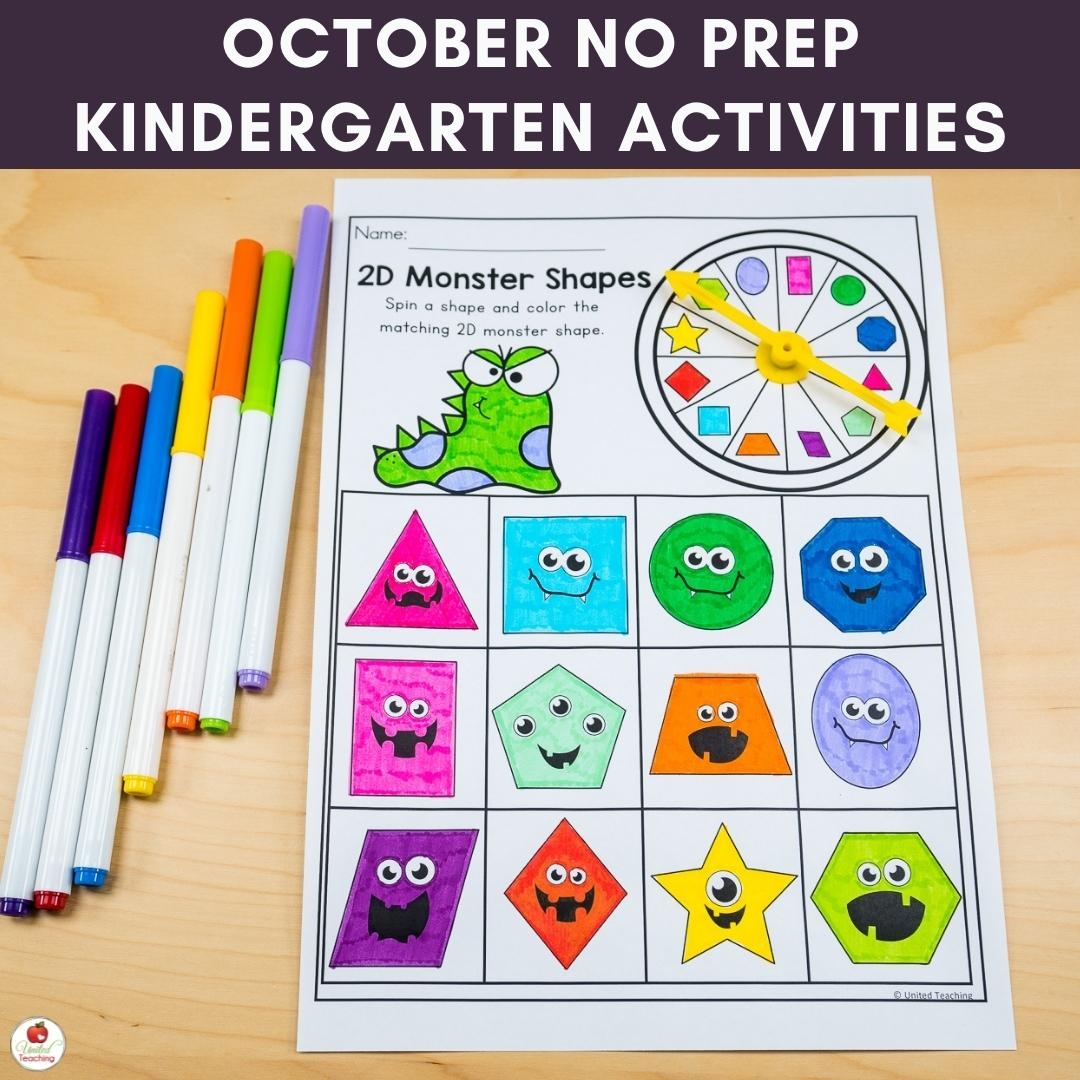 October Worksheets For Kindergarten Scary Halloween Activities And Printables United Teaching
