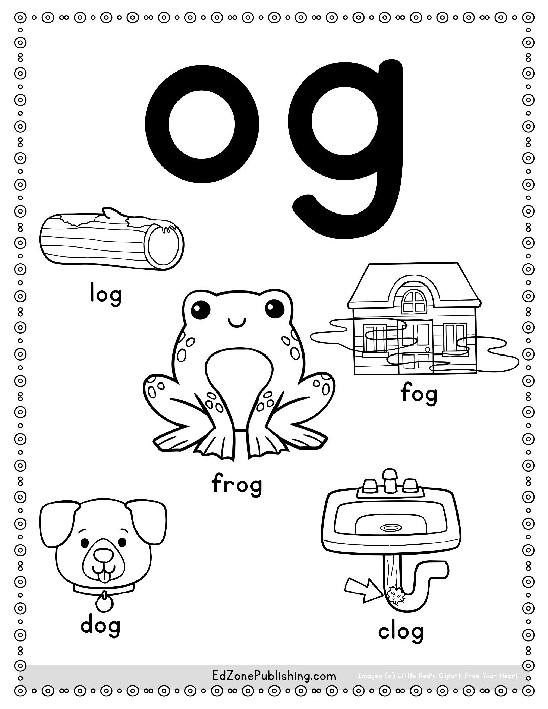 OG Word Family Worksheets Kindergarten Mom
