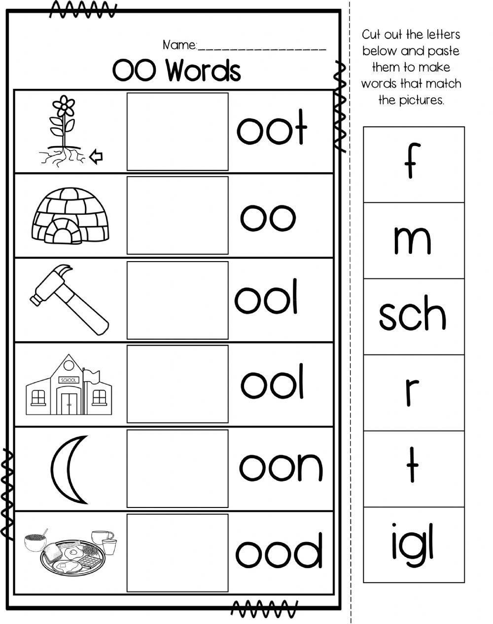 Oo Sound Interactive Worksheet Live Worksheets Worksheets Library