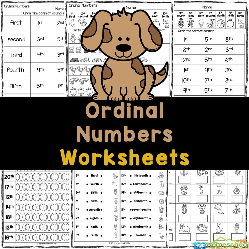 Free Ordinal Number Worksheets For Kindergarten