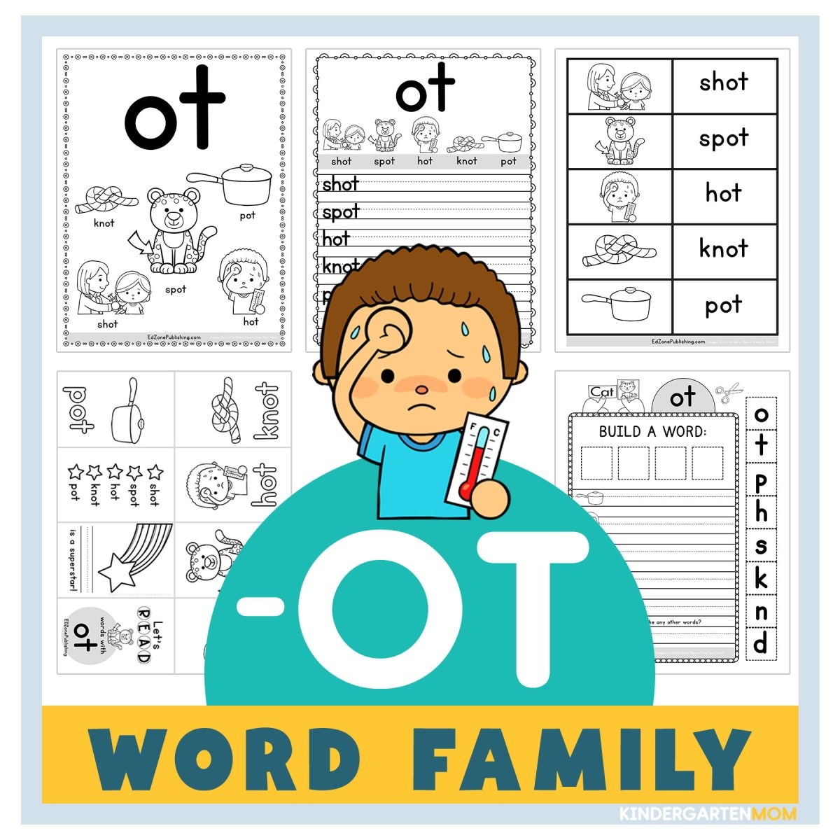 OT Word Family Worksheets Kindergarten Mom