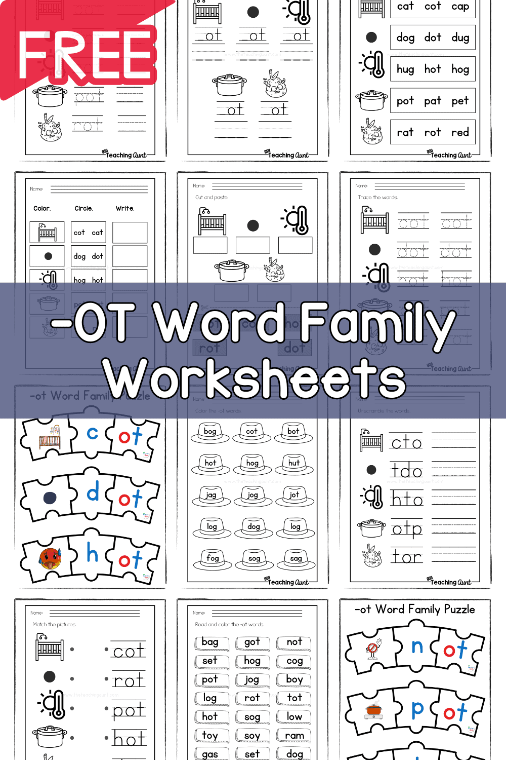 Kindergarten Word Recognition Worksheets