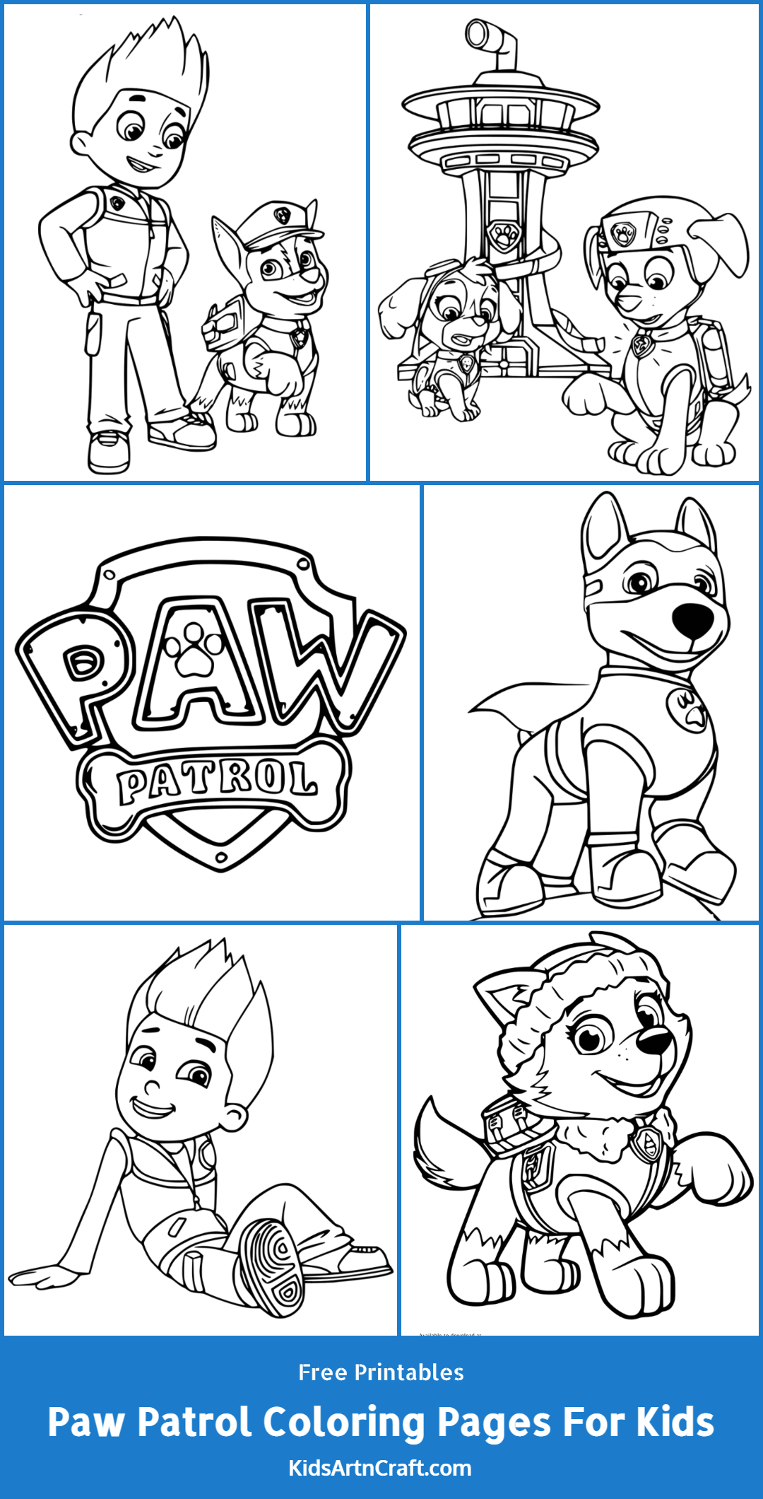 Printable Paw Patrol Kindergarten Worksheets