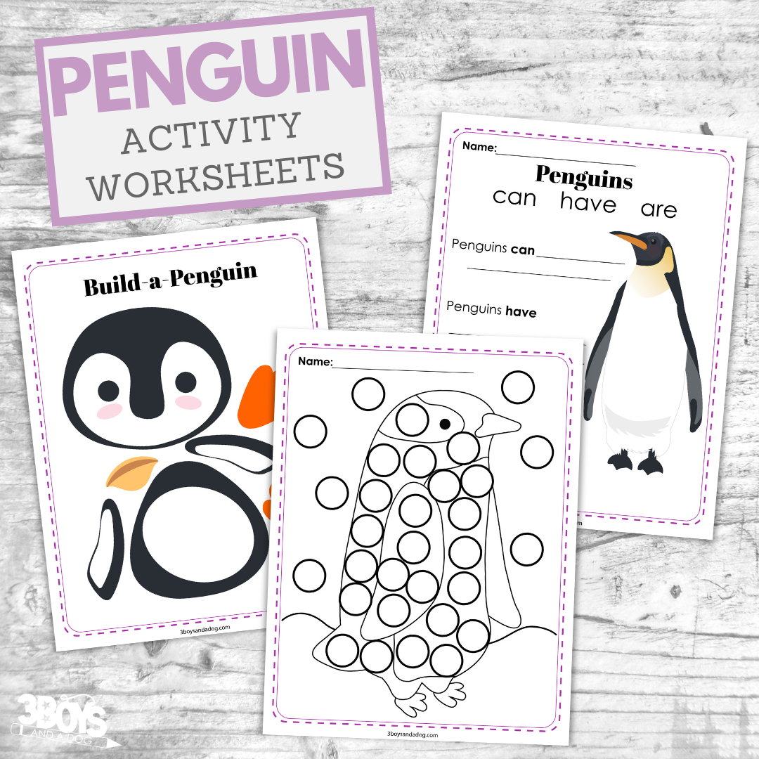 Free Penguin Worksheets For Kindergarten