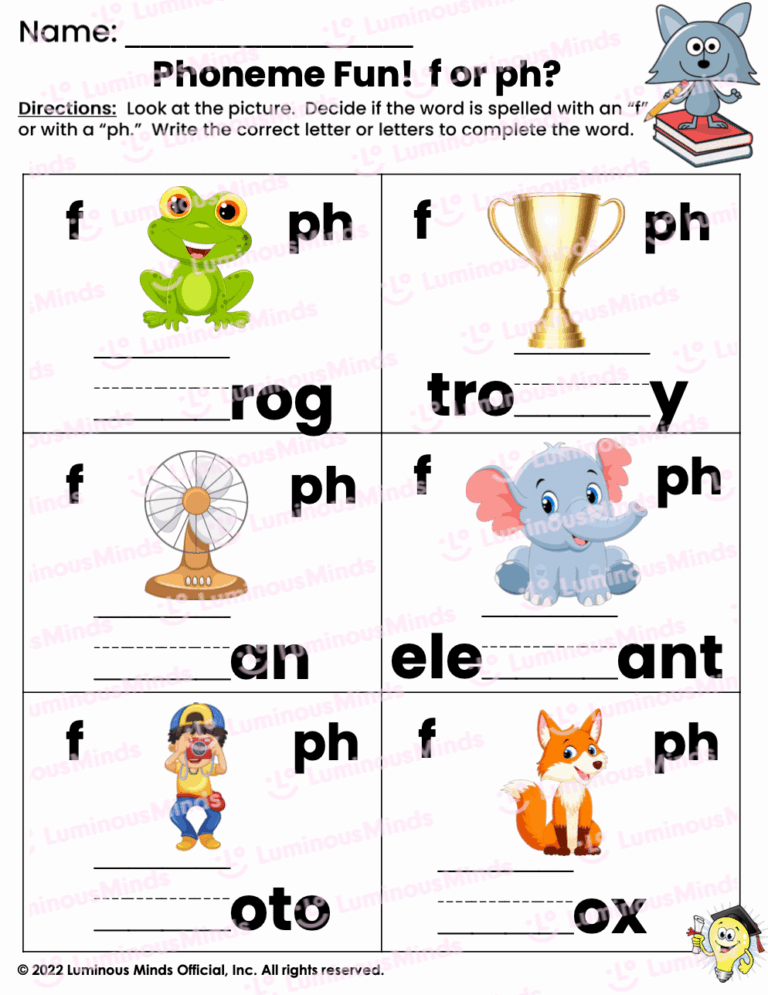 Phoneme Fun F Or Ph 