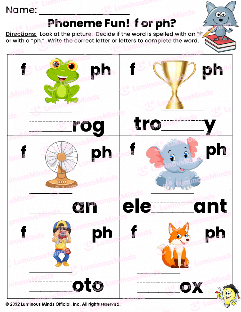 Phoneme Fun F Or Ph