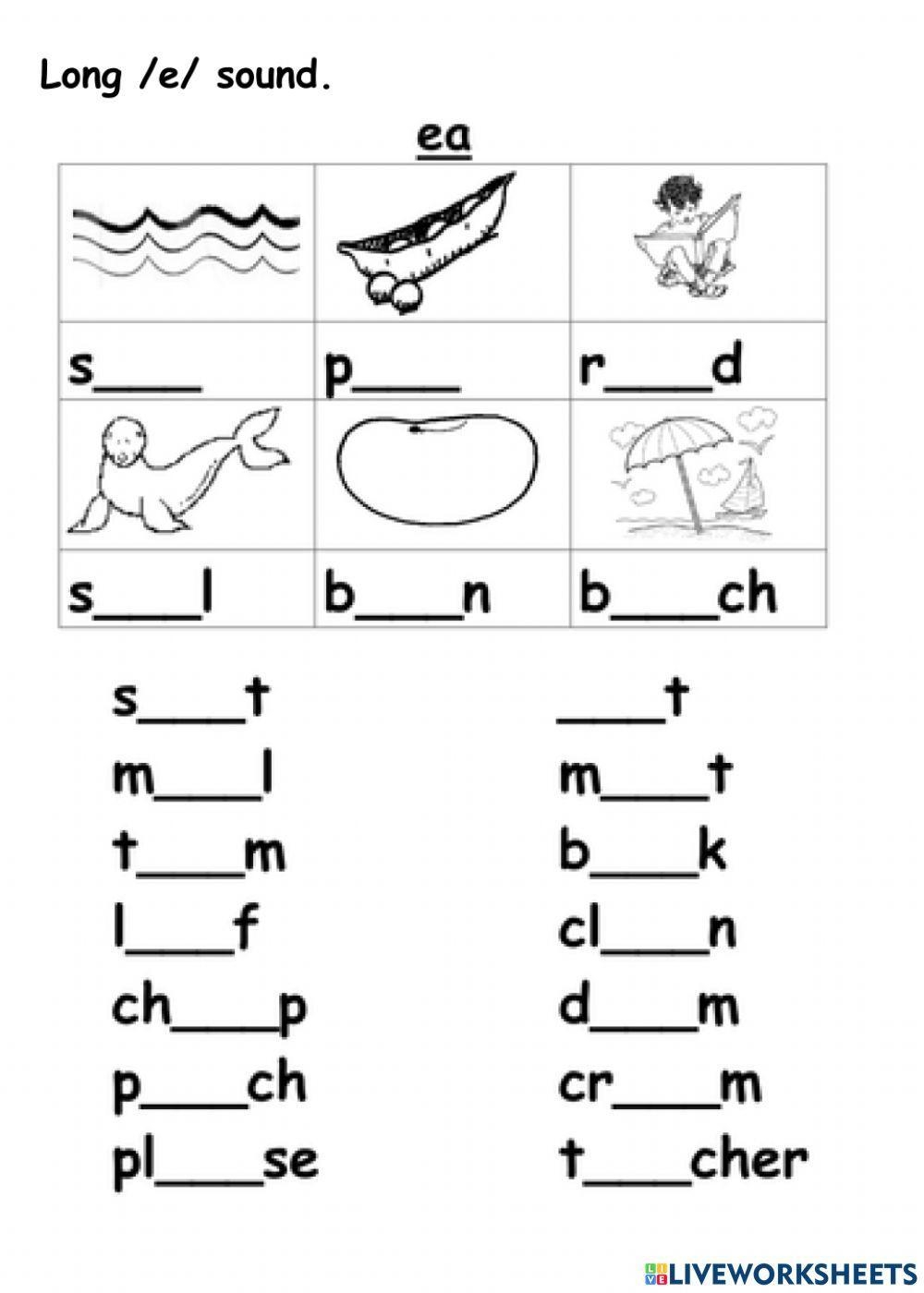 Phonics Ea Worksheet Live Worksheets Worksheets Library Phonics Ea Worksheet Live Worksheets Worksheets Library