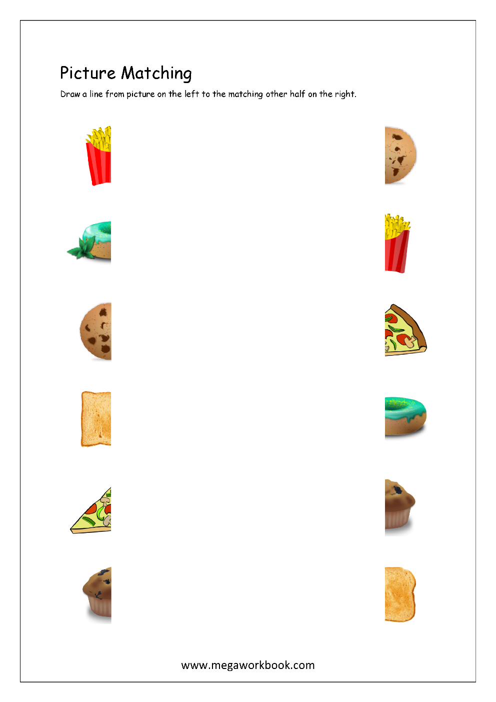 Picture Matches Story Worksheet Free Kindergarten