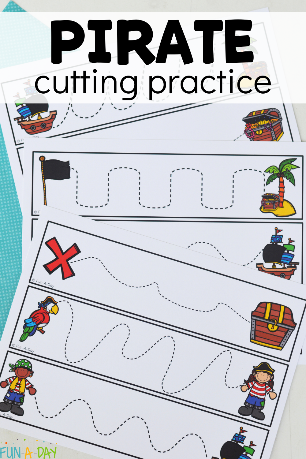 Pirate Cutting Practice Free Printable Fun A Day 