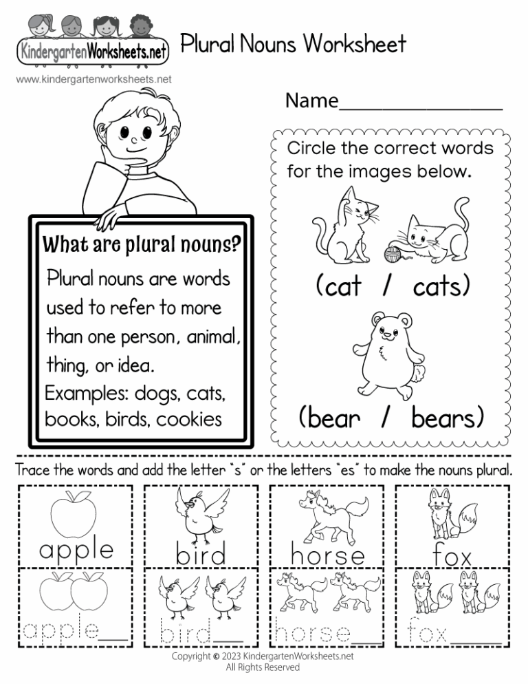 Plural Nouns Worksheet Free Printable Digital U0026 PDF