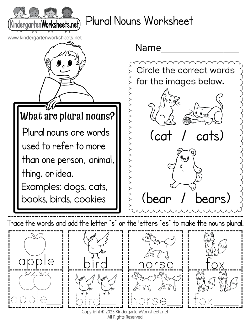 Plural Nouns Worksheet Free Printable Digital U0026 PDF