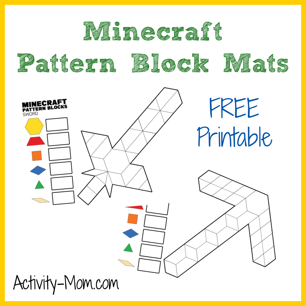 Printable Minecraft Worksheets Kindergarten