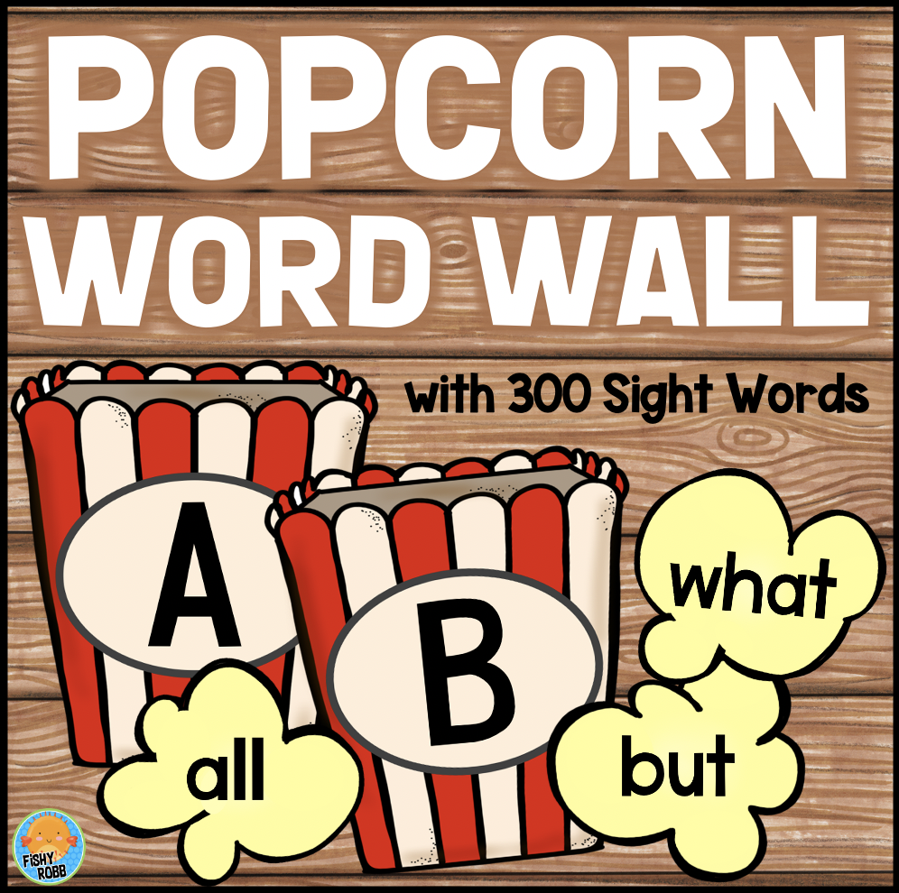 Popcorn Word Wall With 300 Sight Words Made By Teachers
