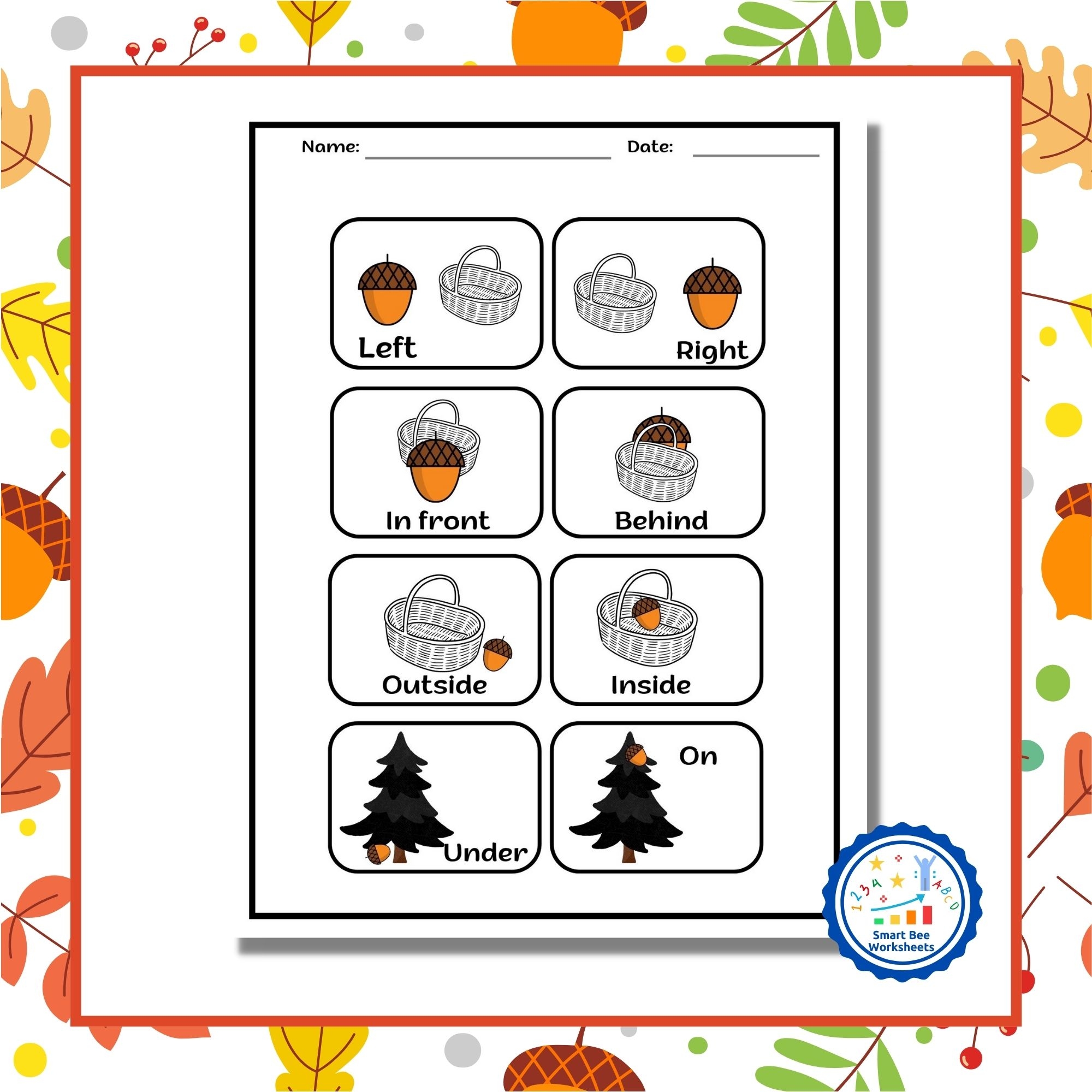 Positional Words For Preschool Pre K U0026 Kindergarten Math 