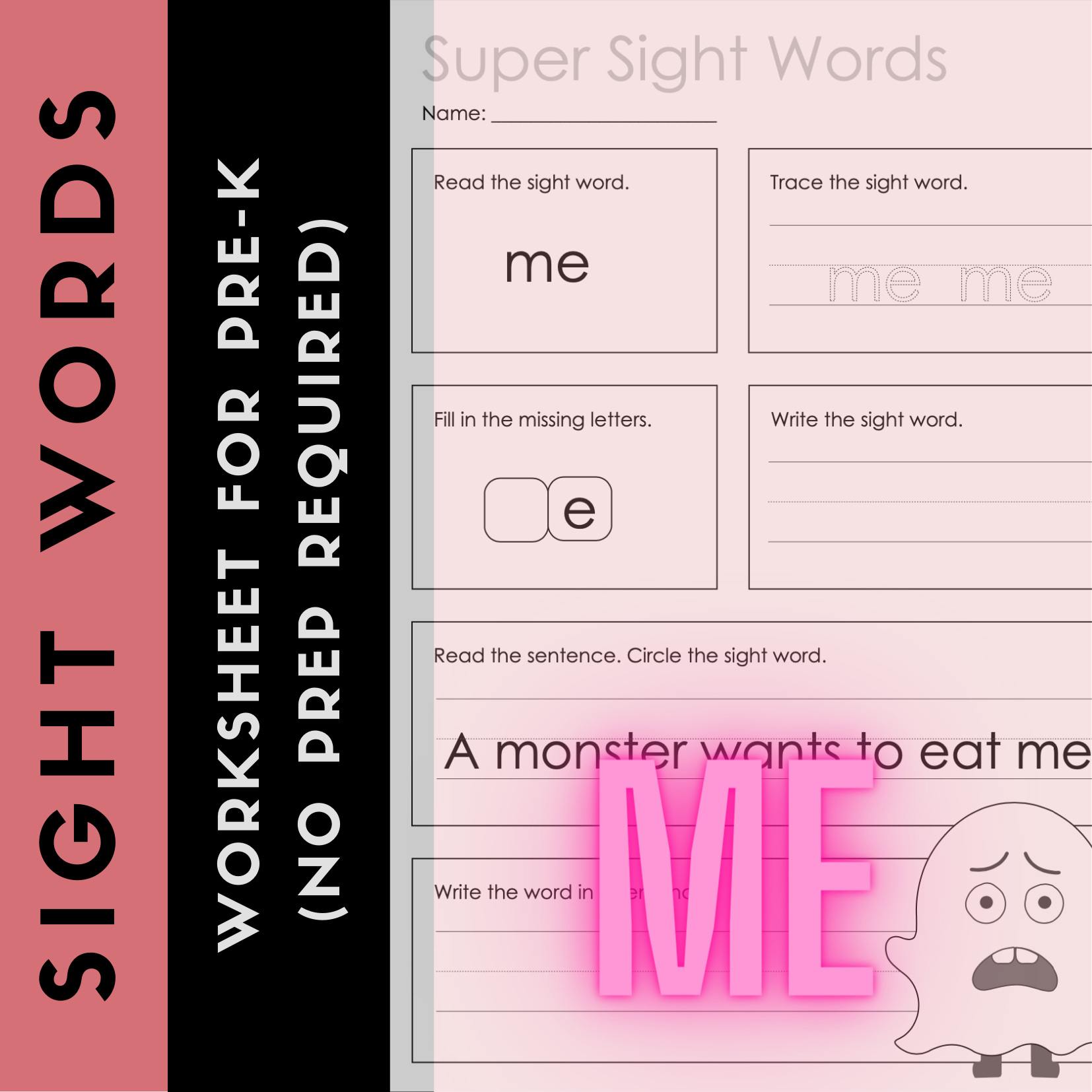 Sight Words Pink Worksheets For Kindergarten Sight Words Pink Worksheets For Kindergarten