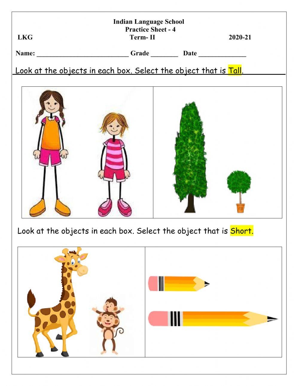 Pre Math Concepts Interactive Activity Live Worksheets 