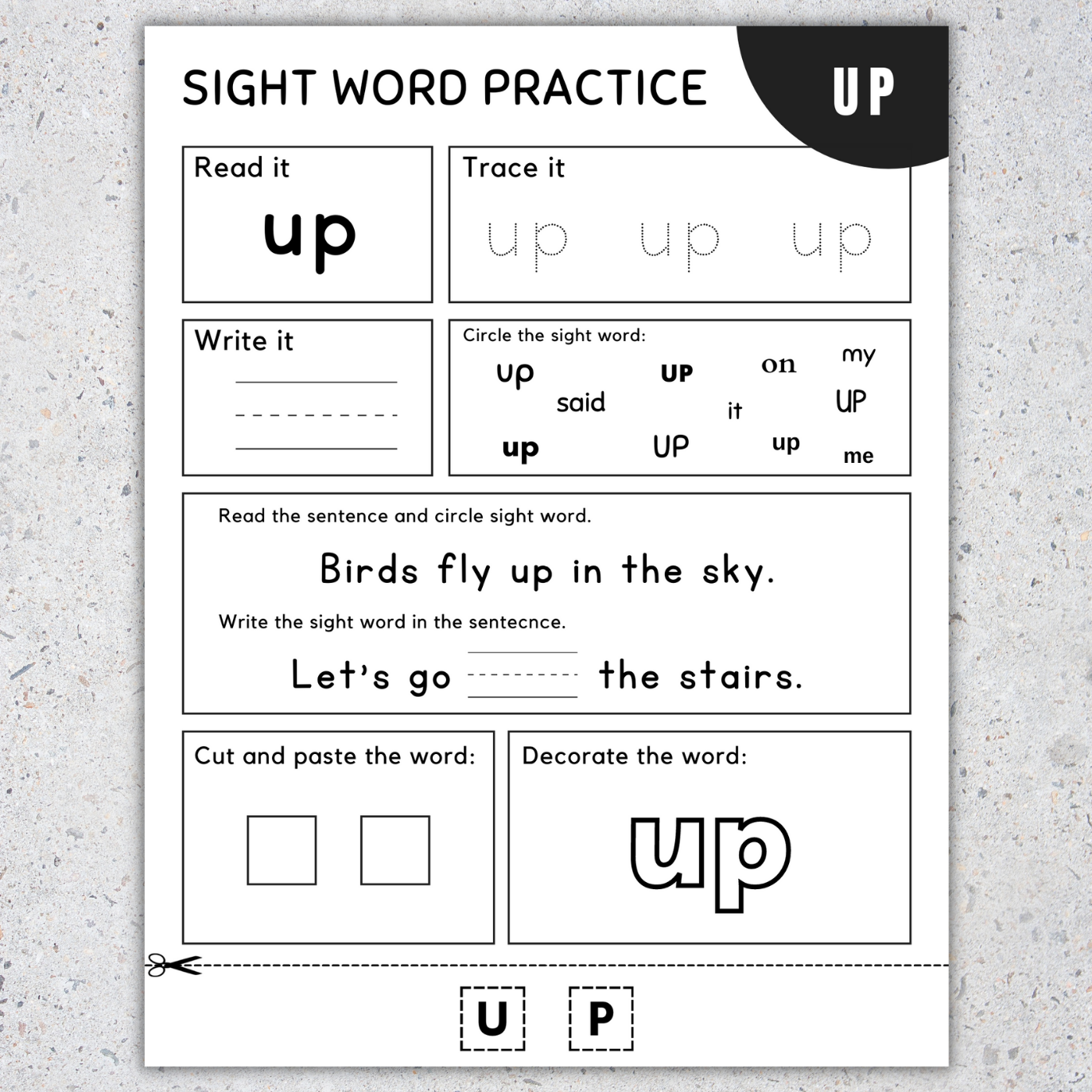 Pre primer Sight Words Pre K Sight Words Worksheets NO Prep SET 1 Pre primer Sight Words Pre K Sight Words Worksheets NO Prep SET 1