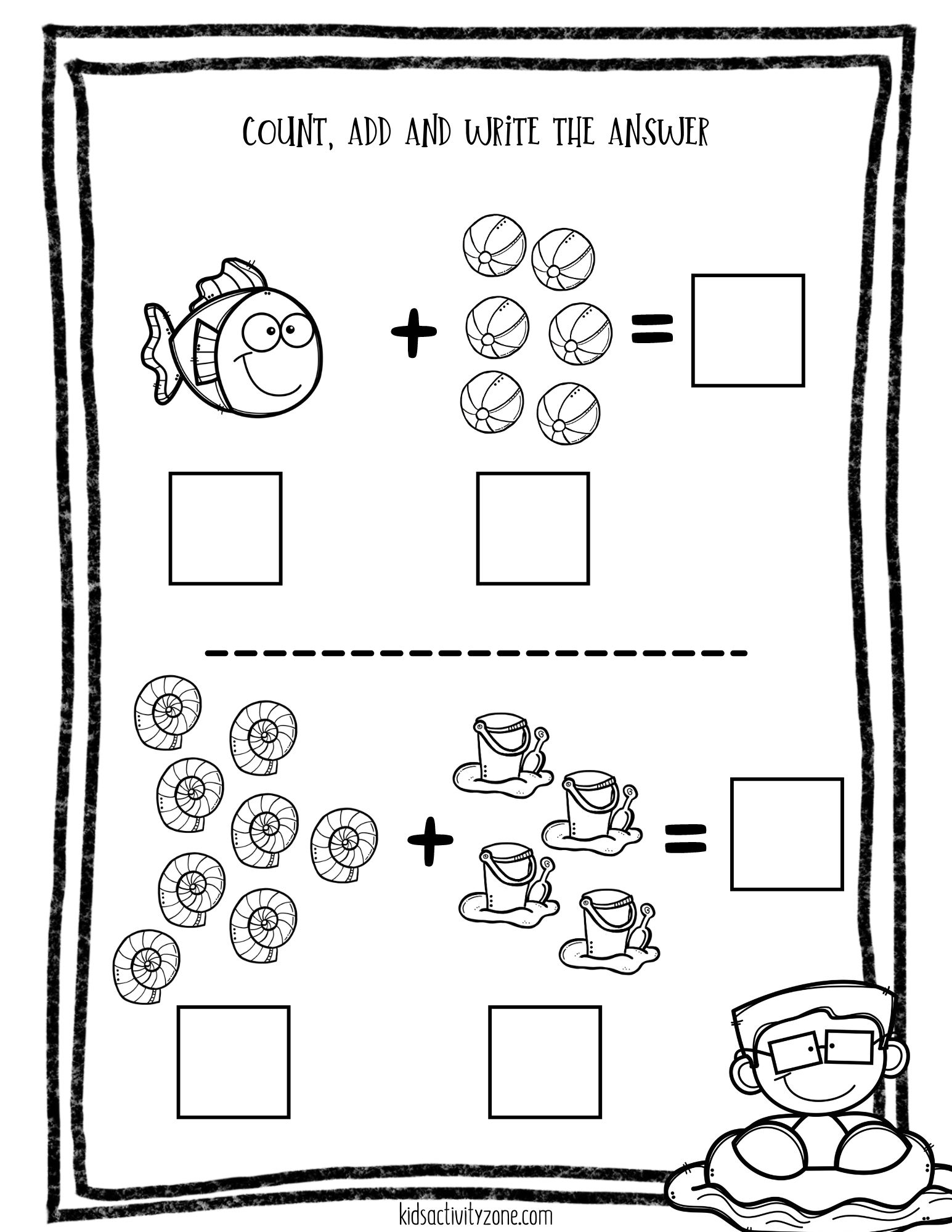 Summer Math Worksheets For Kindergarten