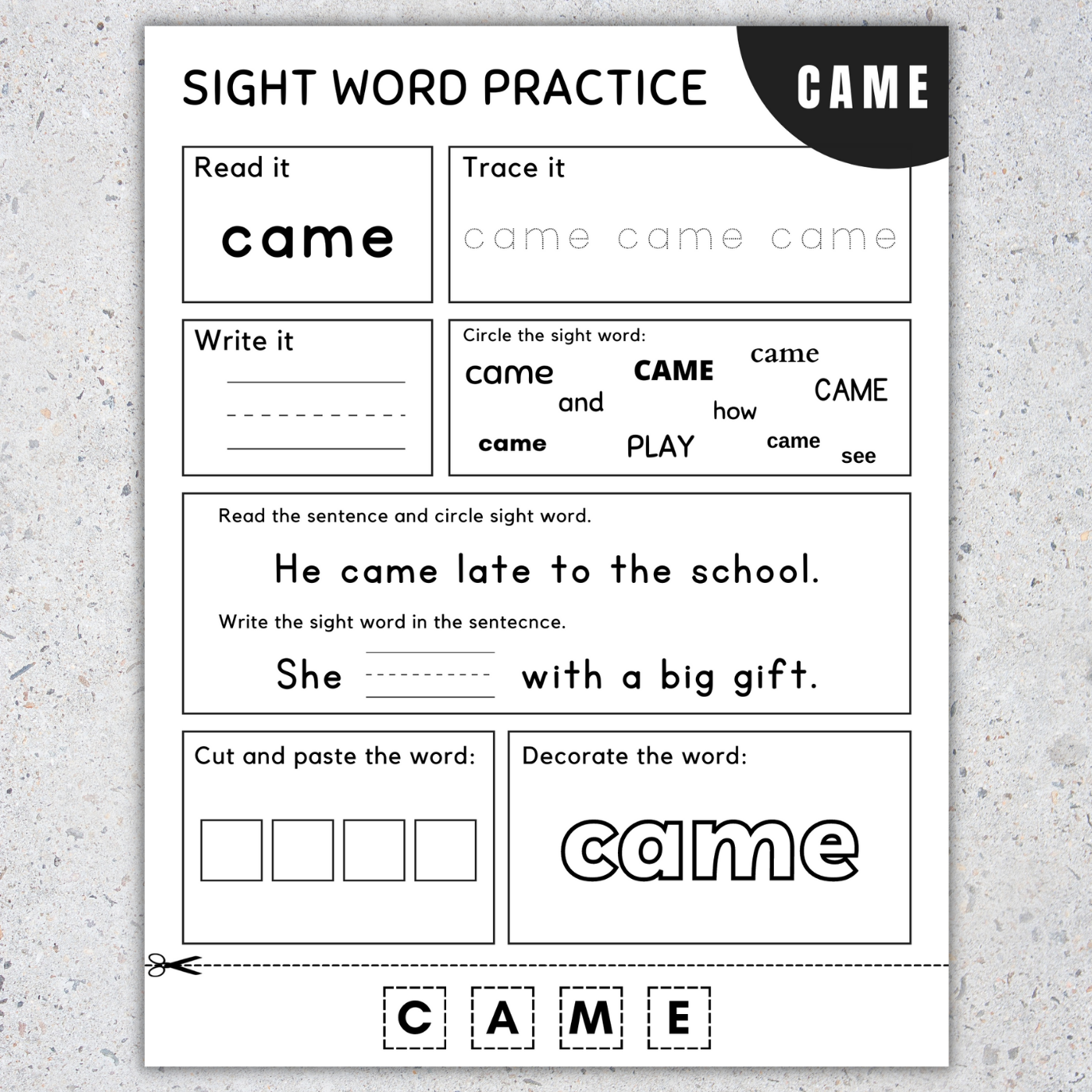 Primer Sight Words Kindergarten Sight Words Worksheets NO Prep SET 1 Made By Teachers