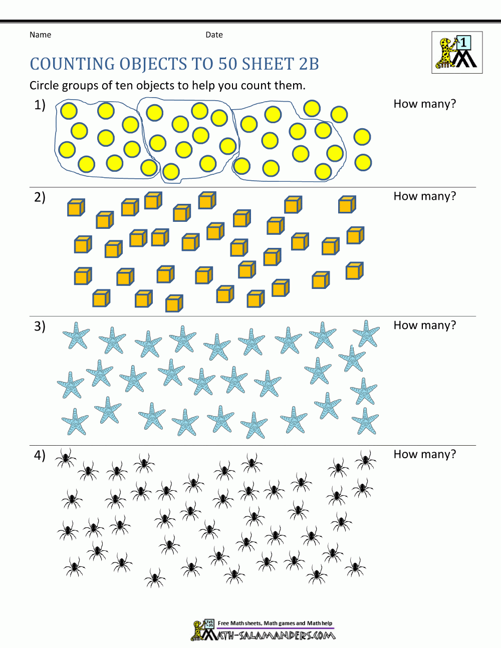 Printable Counting Worksheet Counting Up To 50 Printable Counting Worksheet Counting Up To 50