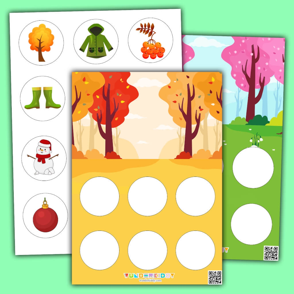 Seasons Printable Worksheets For Kindergarten