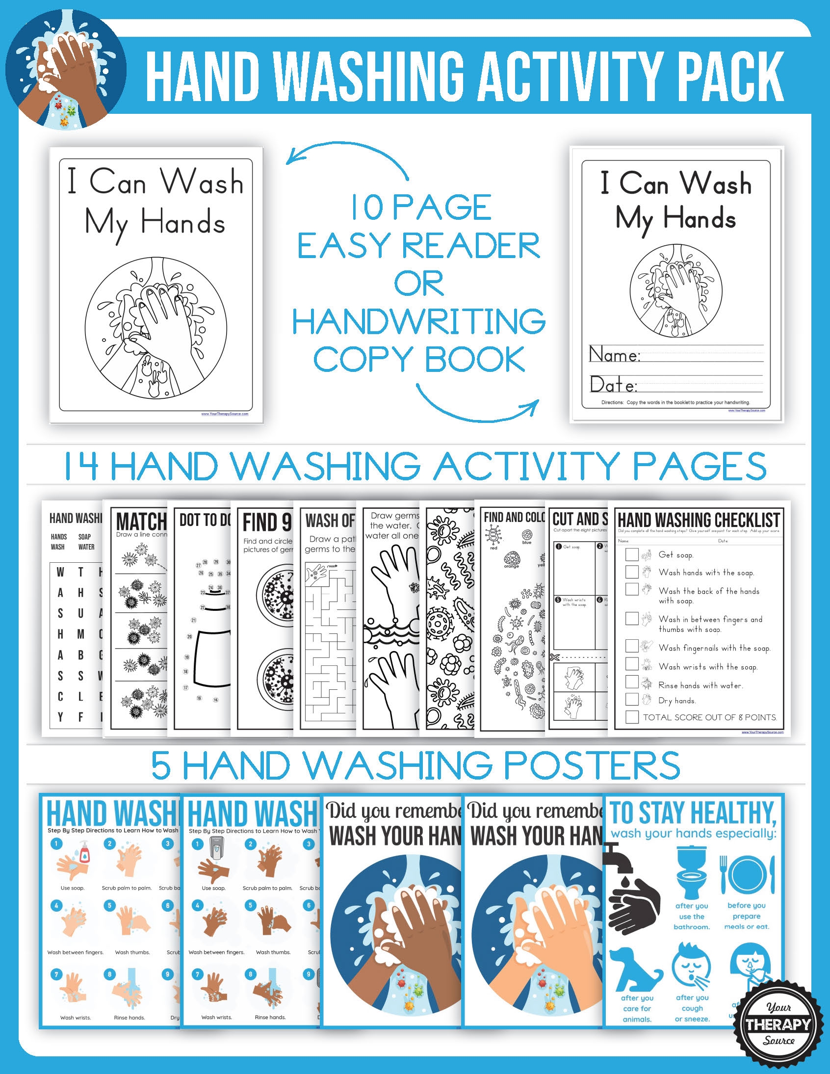 Printable Hand Washing Activities Your Therapy Source Printable Hand Washing Activities Your Therapy Source