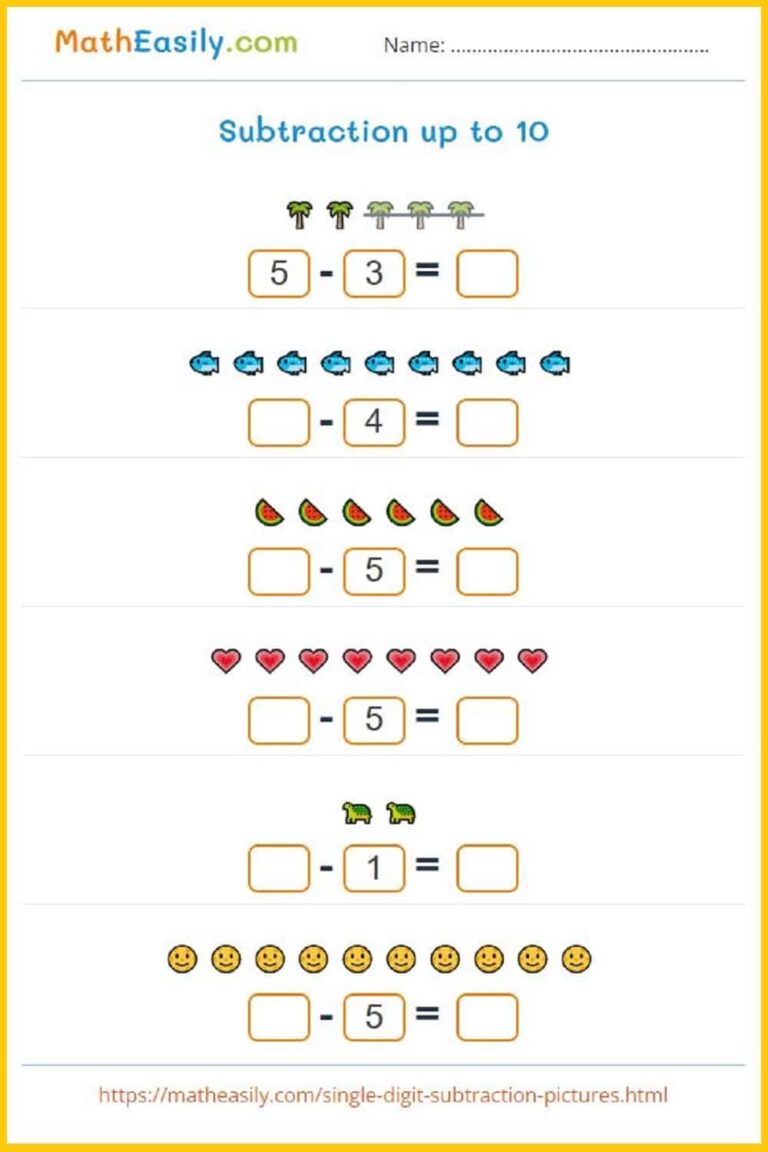 Printable Kindergarten Math Worksheets PDF Free Download
