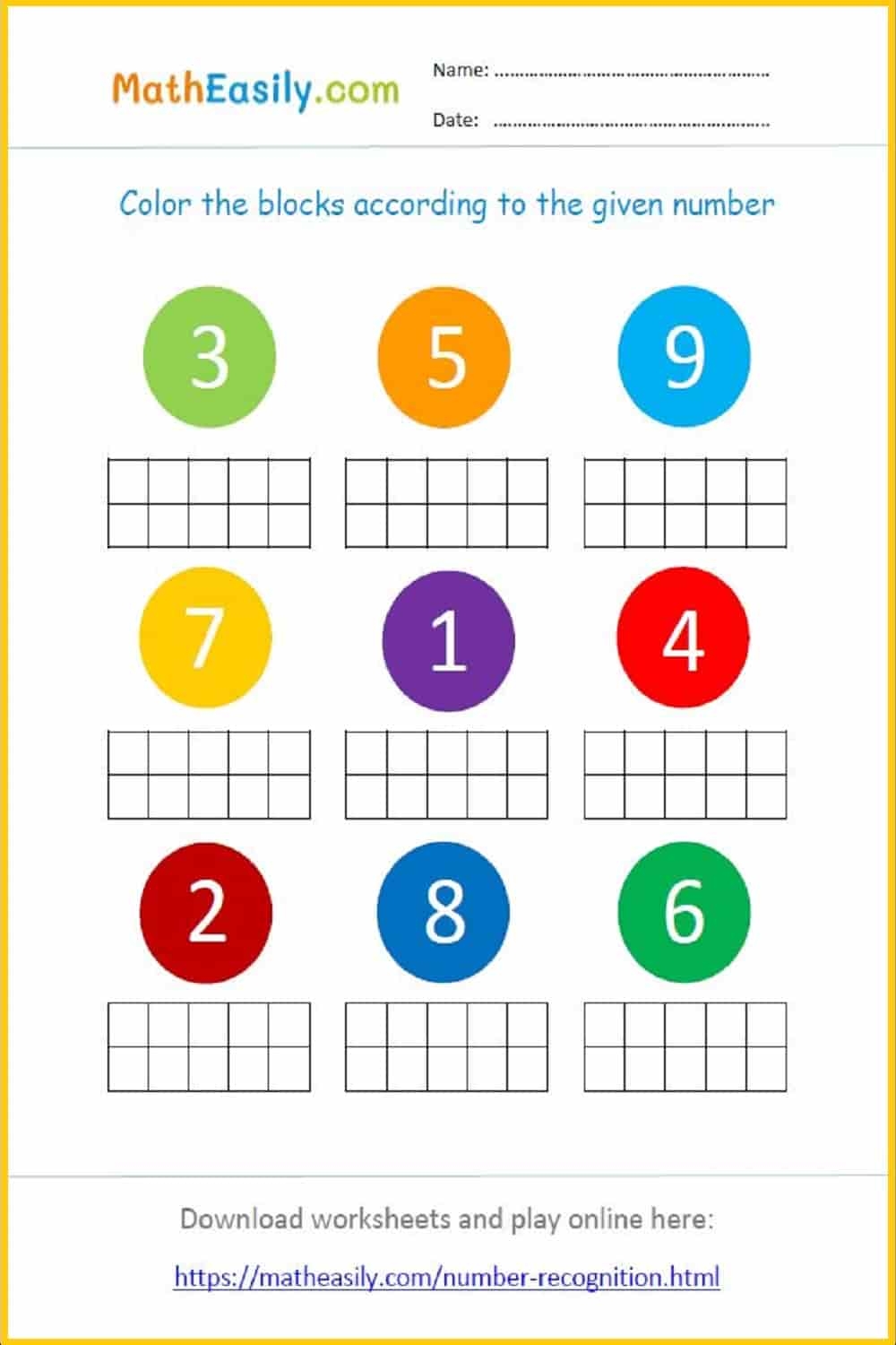 Printable Kindergarten Math Worksheets PDF Free Download