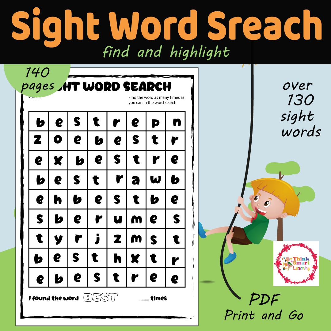 Printable Kindergarten Sight Words Search Worksheets High Printable Kindergarten Sight Words Search Worksheets High