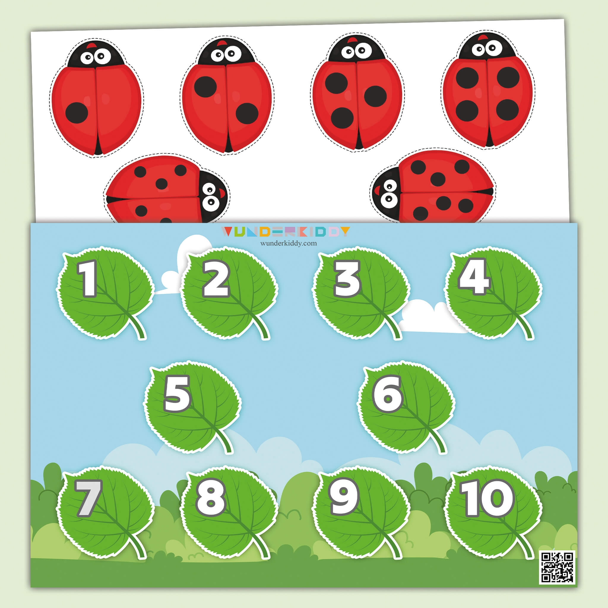Printable Ladybug And Leaf Counting Kindergarten Activity Printable Ladybug And Leaf Counting Kindergarten Activity