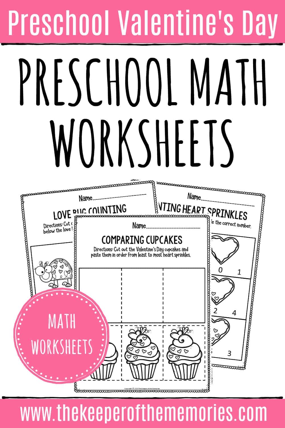 Valentine's Kindergarten Worksheets Free