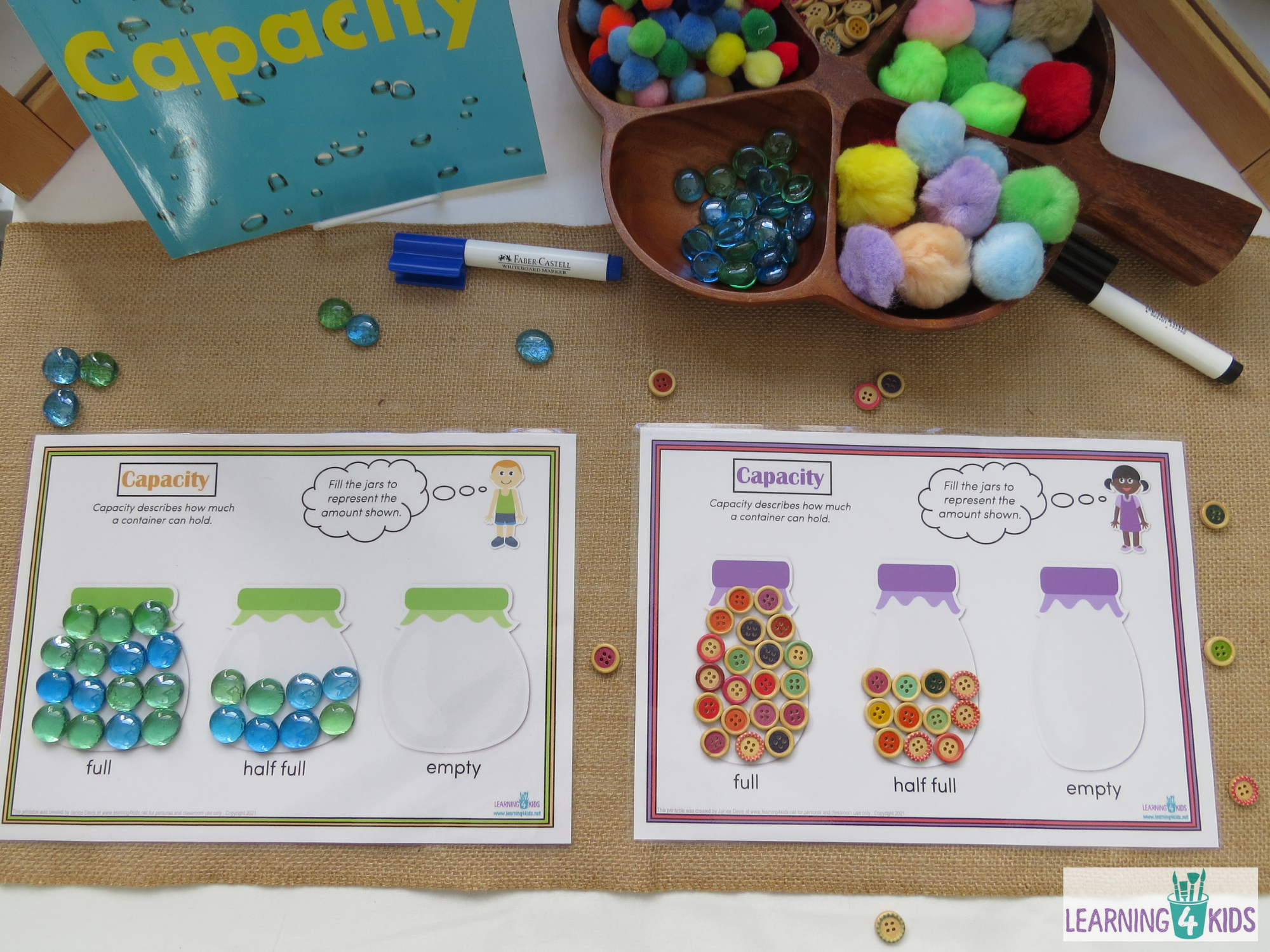 Printable Measurement Capacity Activity Mats
