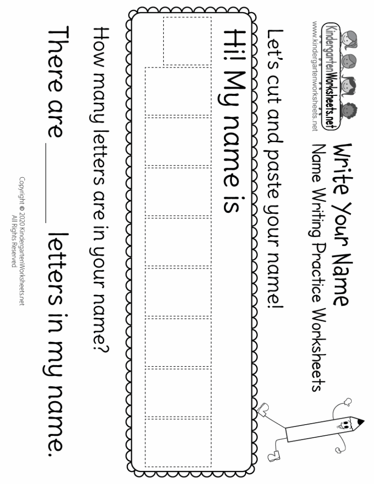 Printable Name Writing Practice Worksheet Page 1