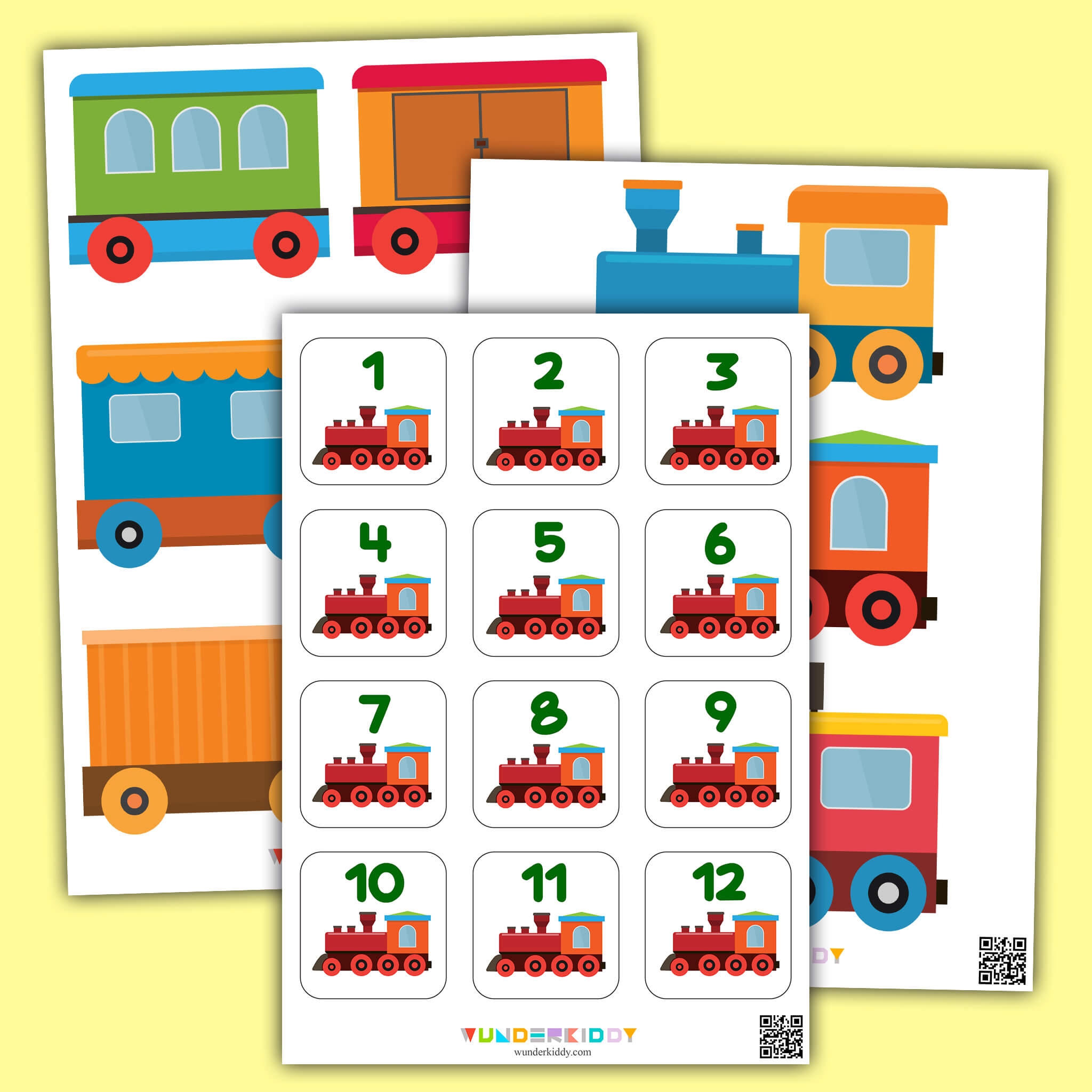 Printable Number Train Counting 1 20 Activity For Preschoolers
