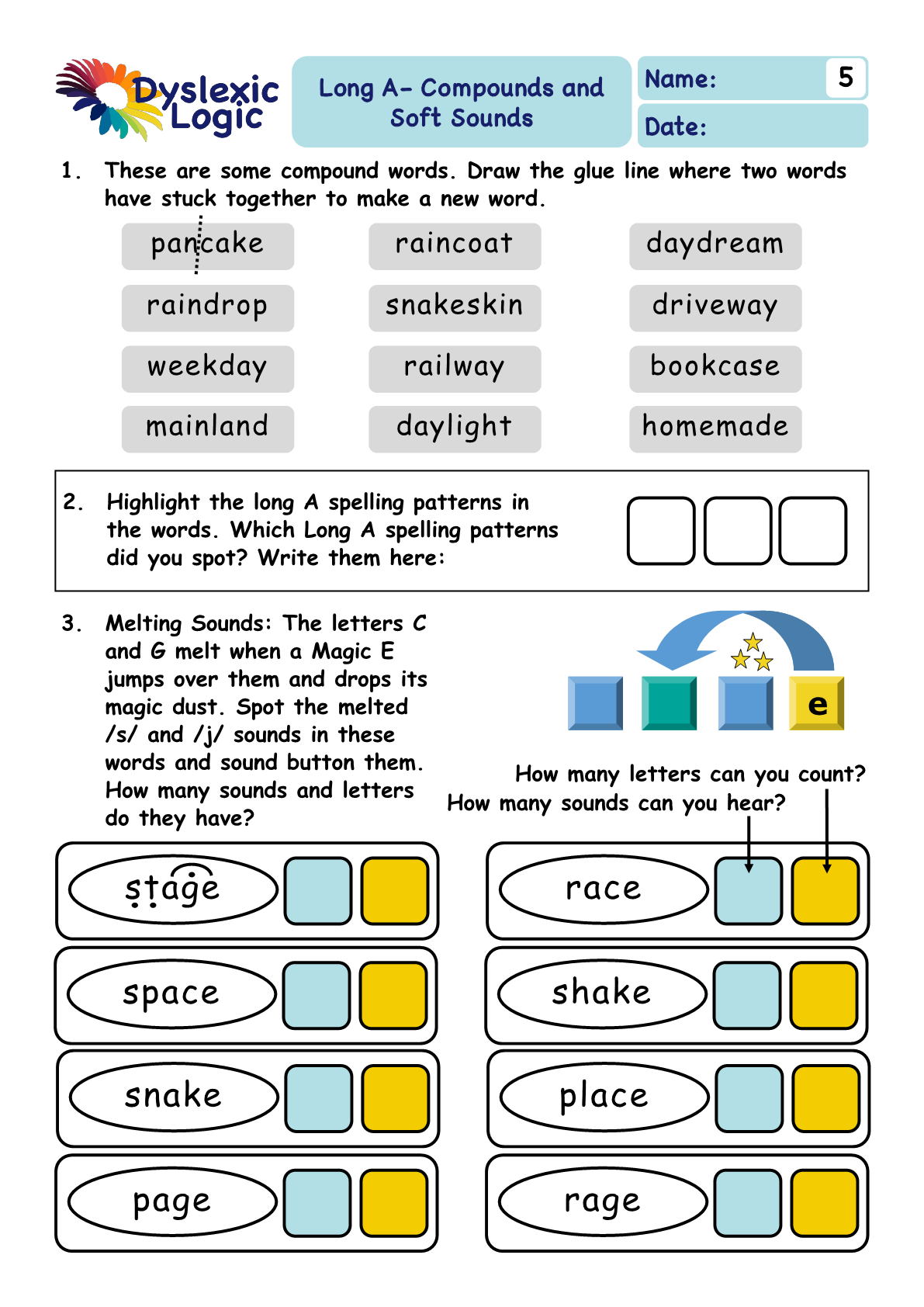 Printable Phonics Support Resources Dyslexic Logic